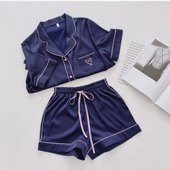 Cardigan Pajamas Women Ice Silk Home Service Suit