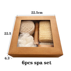 Bath Set Seven-piece Bath Towel Bath Brush Pumice Stone Sisal Mesh Sponge